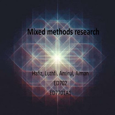 Mixed methods research combined