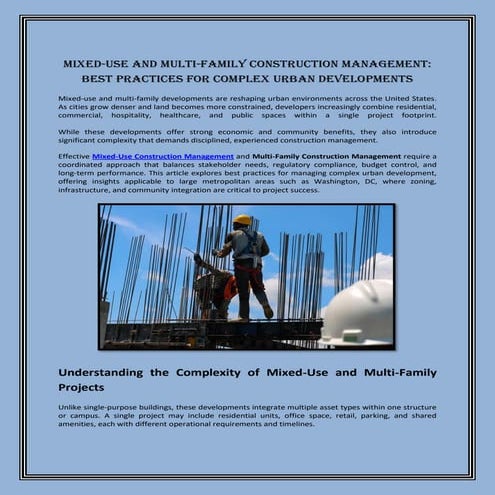 Photo inspiration: Fresh Look at Mixed Use And Multi Family Construction Management Best Practices For