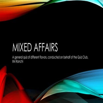 Saturday Evening Quiz Club (SEQC), IIM Ranchi