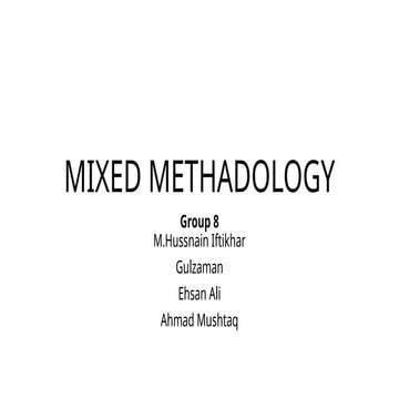 Mixed method research | PPTX