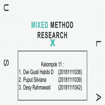 Mixed Method Research Design