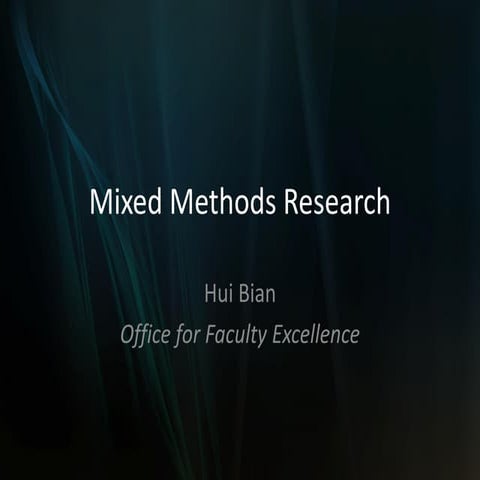 Mixed methods