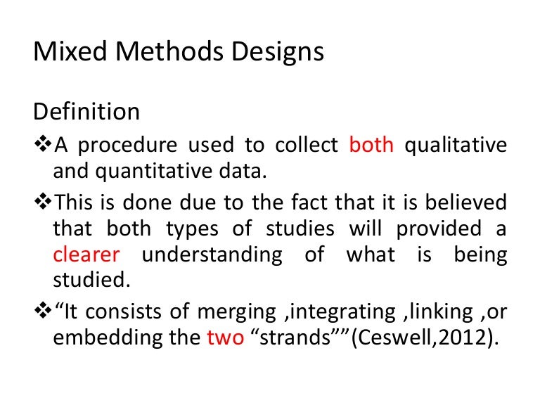 mixed methods design