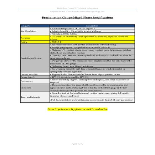 Mixed phase Specifications