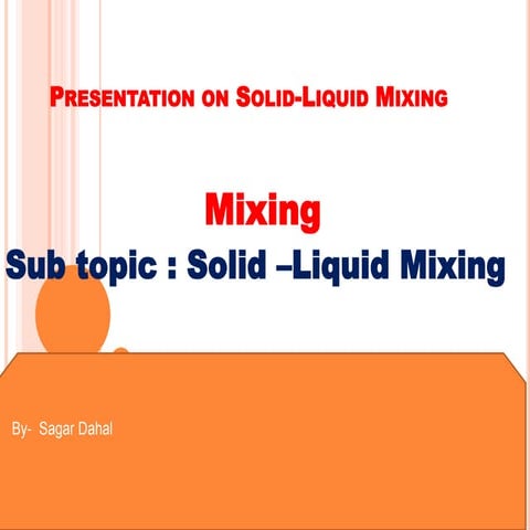 Science of Mixing