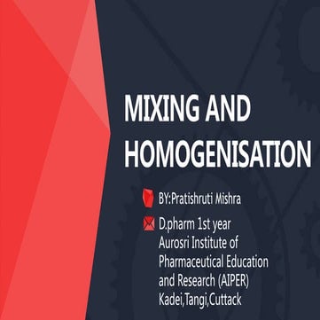 Mixing and homogenisation | PPTX