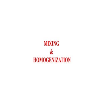 Mixing and Homogenization