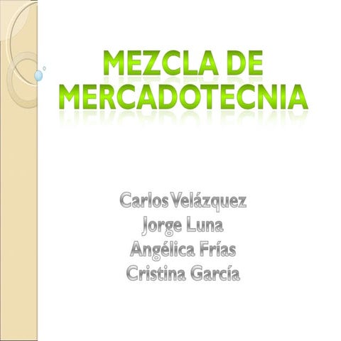 Mezcla de Mercadotecnia