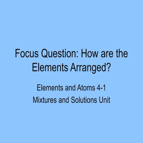 Mixtures and solutions 4 1