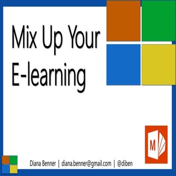 Mix Up Your E-learning