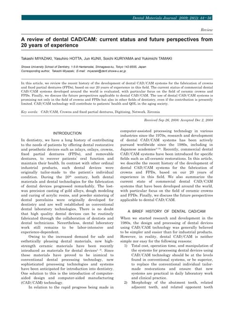 Cadcam in Dentistry | PPTX