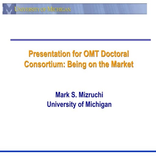 Mizruchi - On the Market 