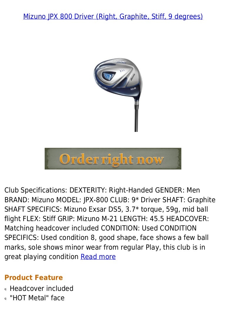 mizuno jpx 800 left handed irons