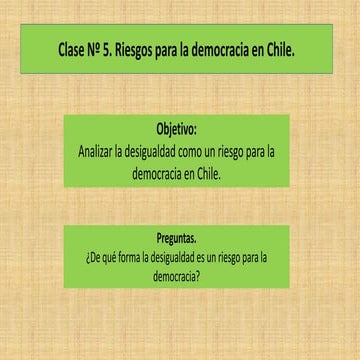 Tercero medio. Unidad 1. Clase 7. Riesgos para la democracia en Chile ...