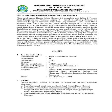 Mjak  aspek hukum dalam ekonomi festi