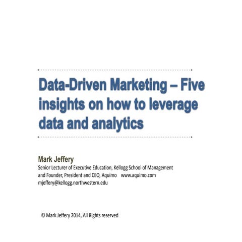 Data-Driven Marketing