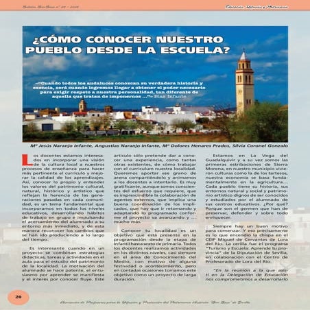 Cómo conocer nuestro pueblo desde la escuela
