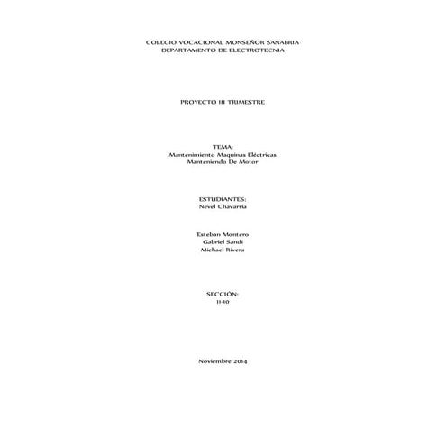 Mantenimiento Motor trifasico