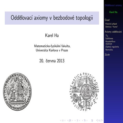 Oddělovací axiomy v bezbodové topologii