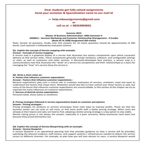 Mk0015   services marketing and customer relationship management