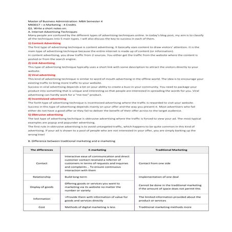 SMU MBA solved Assignment Mk0017