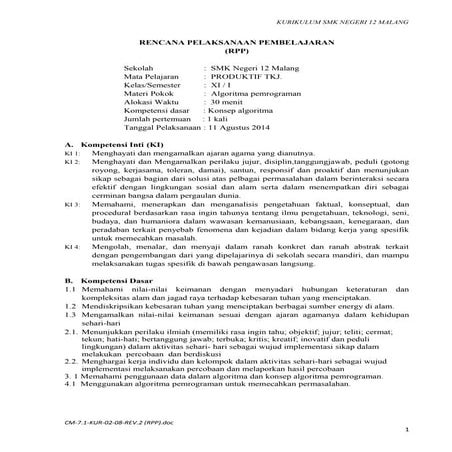 Rpp pemrograman dasar