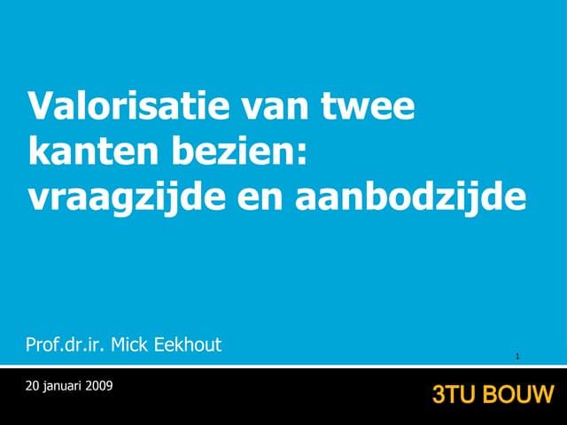 3TU Speerpunt Bouw