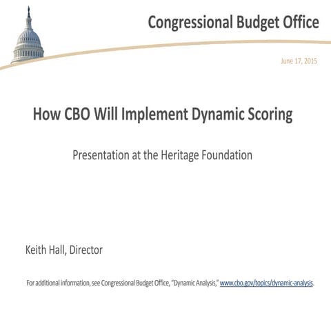 How CBO Will Implement Dynamic Scoring