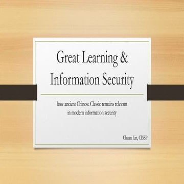 Great Learning & Information Security - English edition