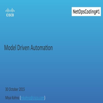 Model Driven Automation