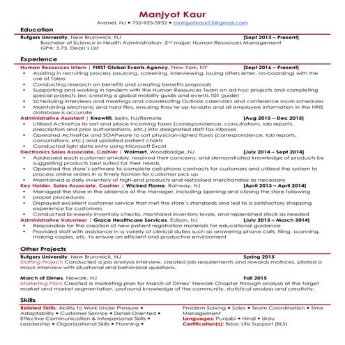 MK Resume | PDF