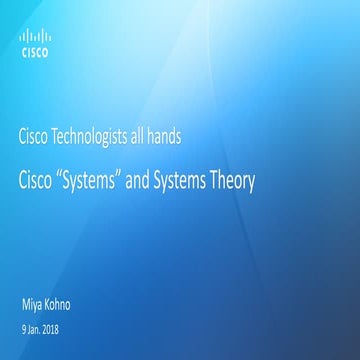 Systems Theory for Cisco SE 