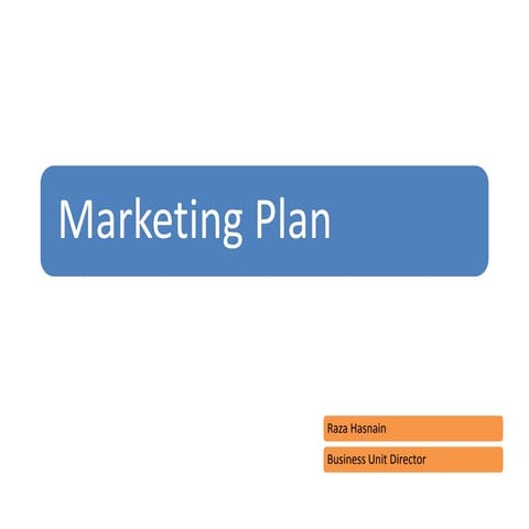 Mkt. plan presentation