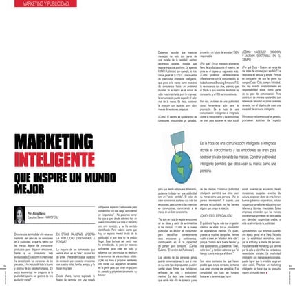 Marketing Inteligente que inspire un mundo mejor 