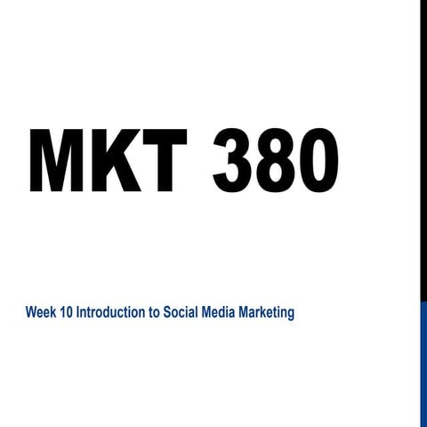 MKT 380 Week 10