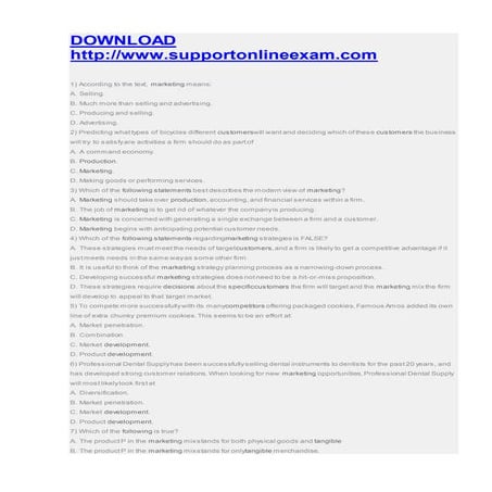 Mkt 421 final exam 3