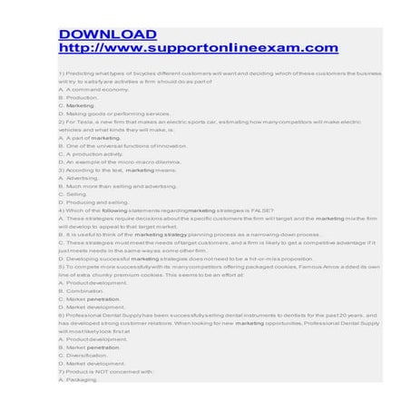 Mkt 421 final exam 4