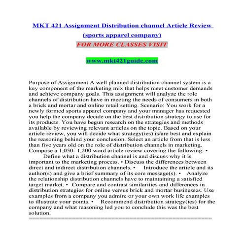 Mkt 421 mkt421 | PDF
