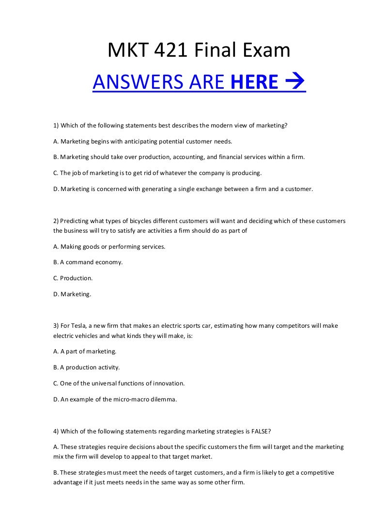 MKT-101 Examsfragen