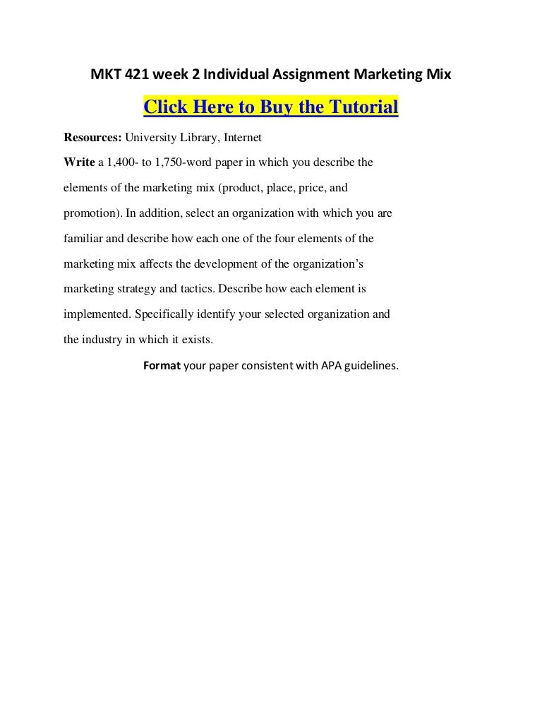 Marketing mix assignment pdf image