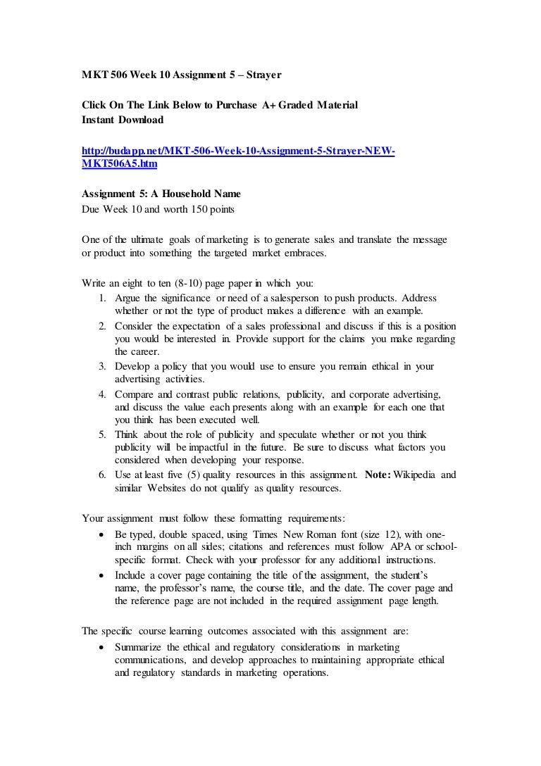 Strayer week 10 assignment essay 07 picture