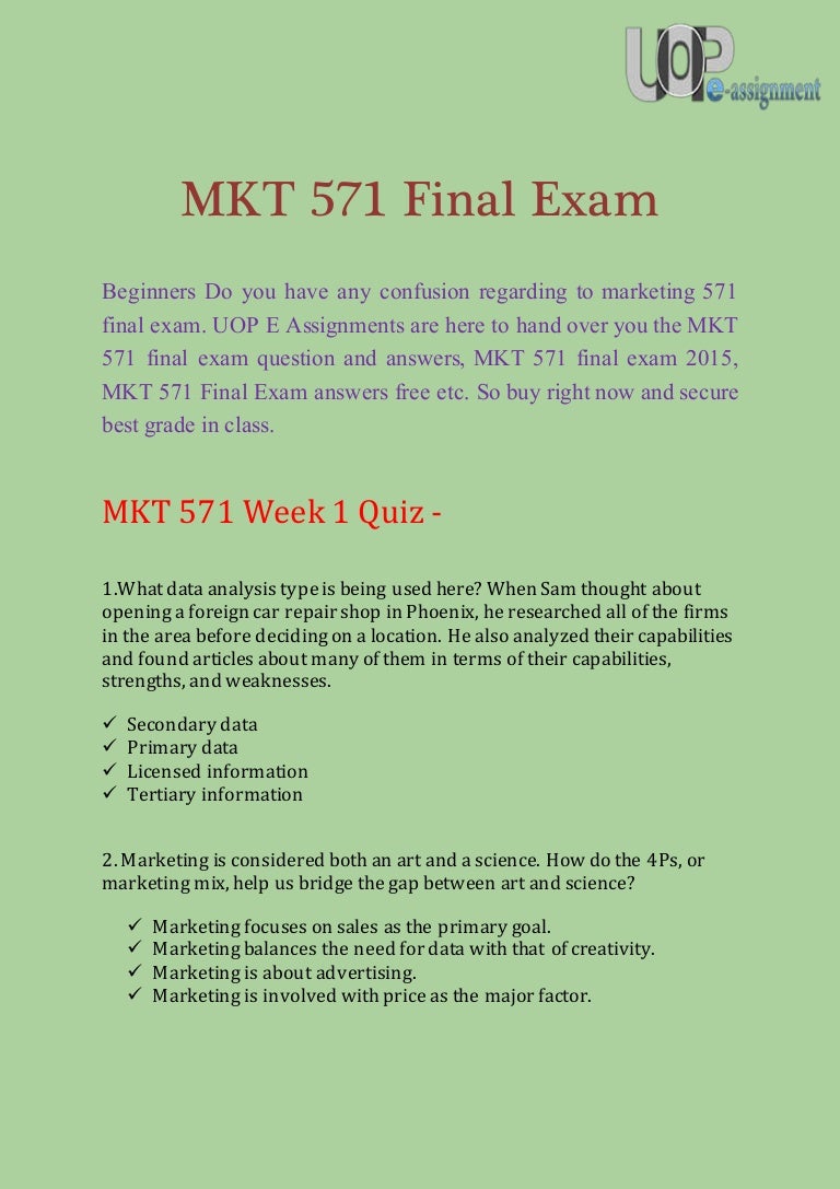 MKT-101 Unterlage