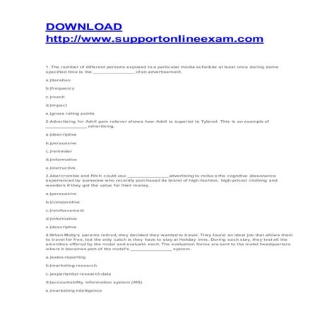 Mkt 571 final exam 5