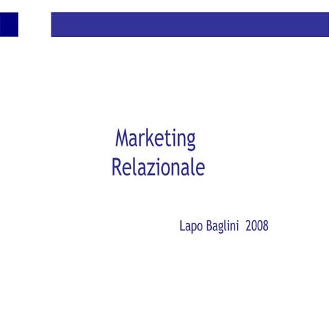 Marketing Relazionale