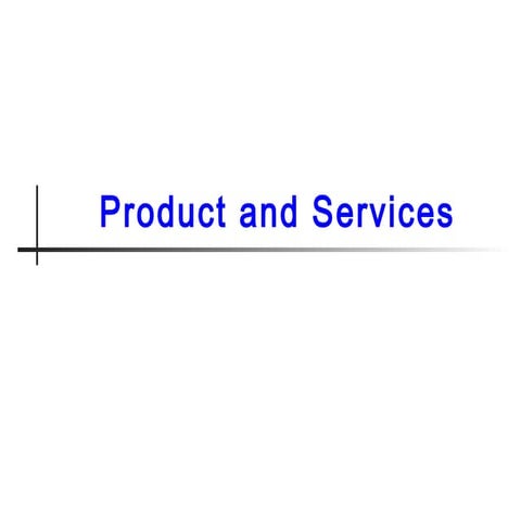 Marketing Products & Services