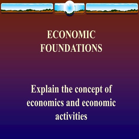 Economic introduction course ppt for freh