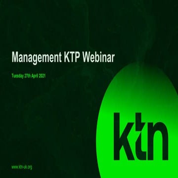 An interactive guide to Management KTPs
