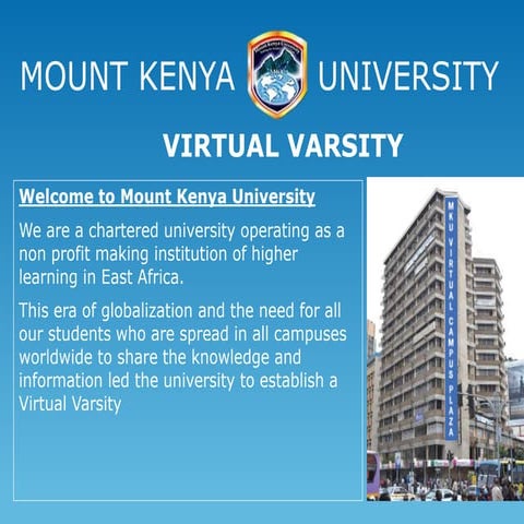 Mku virtual campus presentation | PPT
