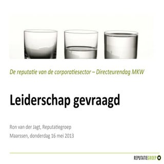 De reputatie van de corporatiesector