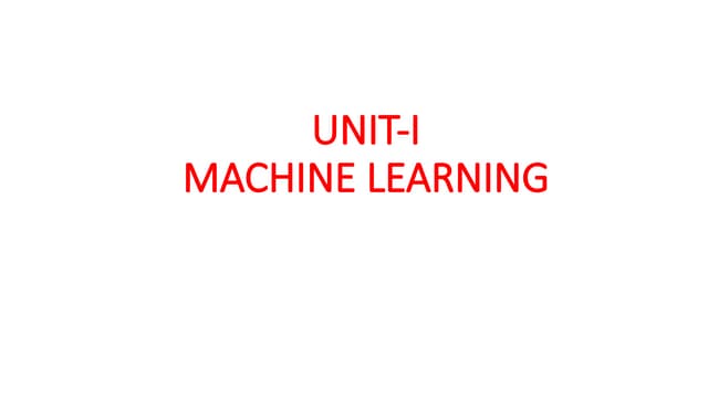 MACHINE LEARNING INRODUCTION CHAPTER AND BASICS